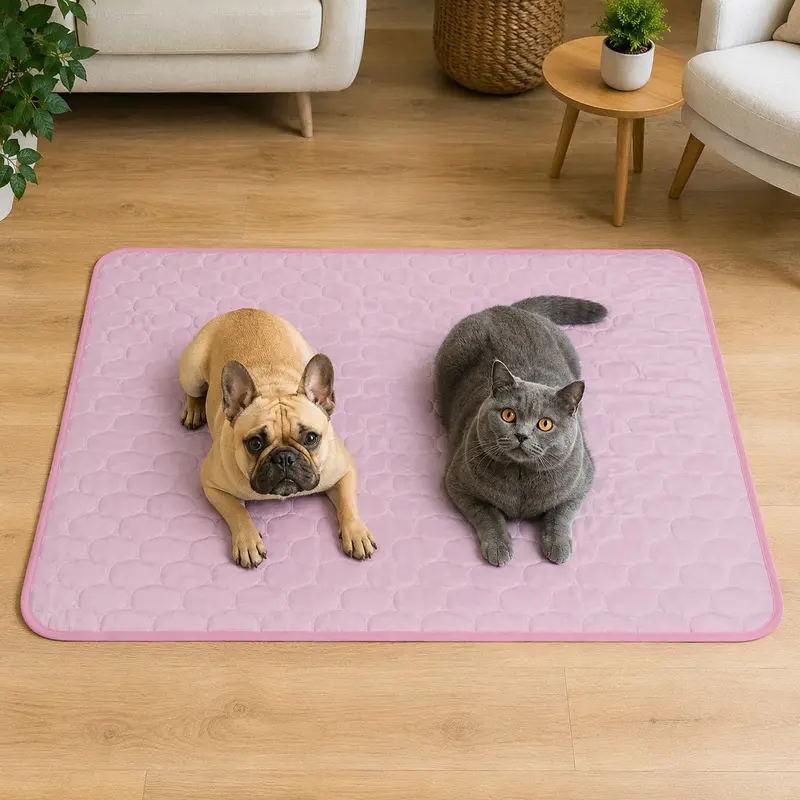 Tapis rafraîchissant pour chat Frimouf coloris rose